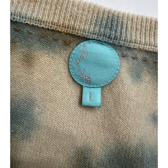 Adrian Cashmere Dragon Tie Dye Sweater in Tan - Picture 3 of 3